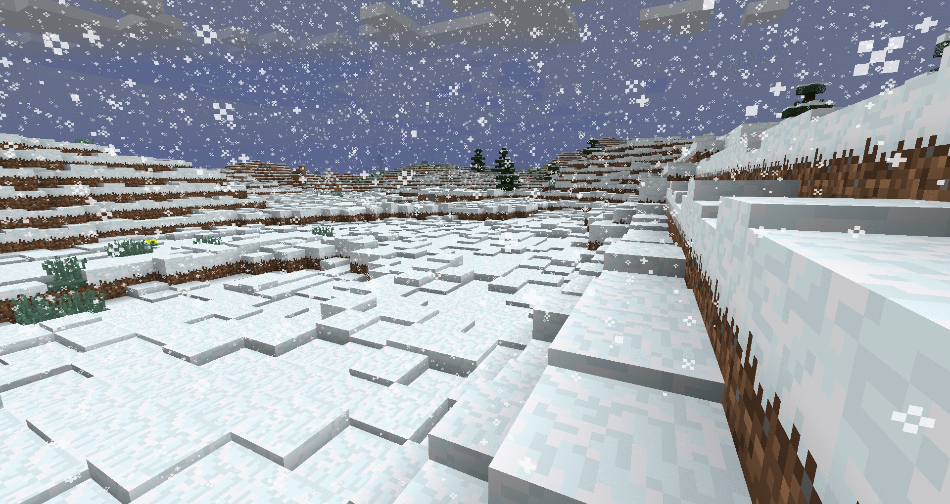 Minecraft - padający śnieg